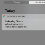 Wellspring Church Desktop Notification