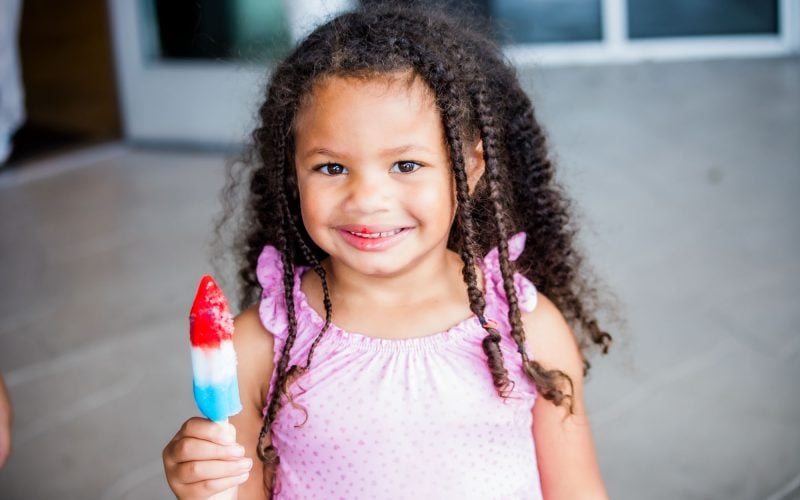 Child w/ popsicle